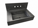 Kepler Wall-Mounted Concrete Sink – 30" with Backsplash