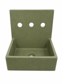 14" MINI Hawking Wall-Mounted Concrete Sink with Integrated Backsplash