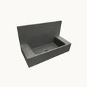 28” "Hawking" Wall-Mounted Concrete Sink with Integrated Backsplash