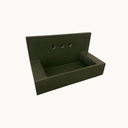 28” "Hawking" Wall-Mounted Concrete Sink with Integrated Backsplash