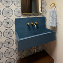 Hawking Wall-Mounted Concrete Sink – 36" with Integrated Backsplash