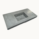 Rectangle Integrated Concrete Sink – 16" Basin