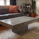 Concrete Coffee Table Rectangle— Pedestal Style