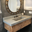 Rectangle Integrated Concrete Sink – 27" Basin