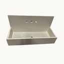 Hawking Wall-Mounted Concrete Sink – 36" with Integrated Backsplash