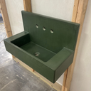 28” "Hawking" Wall-Mounted Concrete Sink with Integrated Backsplash