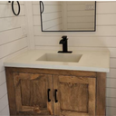 Rectangle Integrated Concrete Sink – 16" Basin