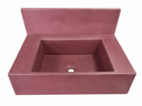 Kepler Wall-Mounted Concrete Sink – 24" with Backsplash