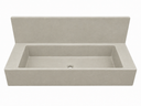 Kepler Wall-Mounted Concrete Sink – 36" with Backsplash