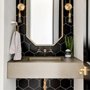 Rectangle Integrated Concrete Sink – 16" Basin