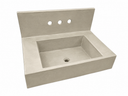 Kepler Wall-Mounted Concrete Sink – 30" with Backsplash