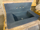 Kepler Wall-Mounted Concrete Sink – 24" with Backsplash