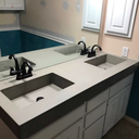 Rectangle Integrated Concrete Sink – 16" Basin