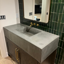 Rectangle Integrated Concrete Sink – 16" Basin