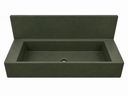 Kepler Wall-Mounted Concrete Sink – 36" with Backsplash