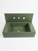 Kepler Wall-Mounted Concrete Sink – 24" with Backsplash
