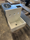 14" MINI Hawking Wall-Mounted Concrete Sink with Integrated Backsplash