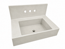 Kepler Wall-Mounted Concrete Sink – 30" with Backsplash