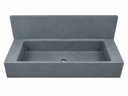 Kepler Wall-Mounted Concrete Sink – 36" with Backsplash