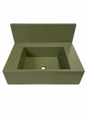 Kepler Wall-Mounted Concrete Sink – 30" with Backsplash