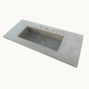 Rectangle Integrated Concrete Sink – 27" Basin