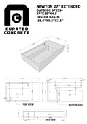 27" Newton Concrete Vessel Sink